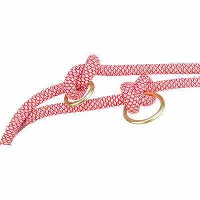 TRIXIE SOFT ROPE HONDENRIEM VERSTELBAAR ROOD / CREME 200X1 CM