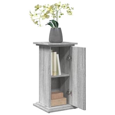 VidaXL Sokkel met opbergruimte 31x30x60 cm bewerkt hout grijs sonoma