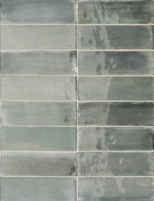 Wandtegel blauw Sartoria Tbrick 16x5cm petroleum glans gerectificeerd