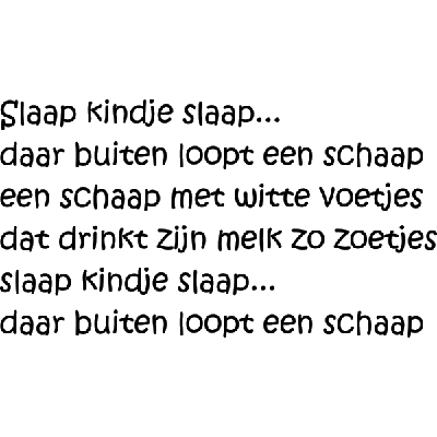 Slaap kindje slaap - Muursticker