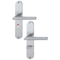 Hoppe deurbeslag Amsterdam v/b-72/8 afgerond E1400Z/302 rvs - thumbnail