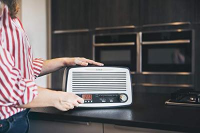 Lenco SR-02GY - Radio met wekkerfunctie - Retro look - thumbnail