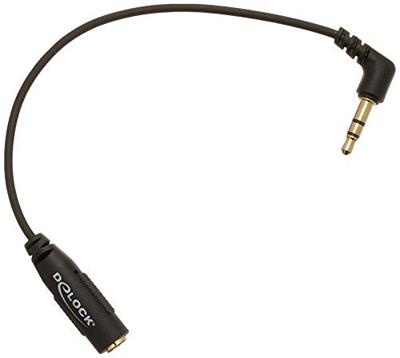 Delock 65675 Audiokabel Stereo jack 3,5 mm 3-pins male haaks > Stereo jack 2,5 mm 3-pins female