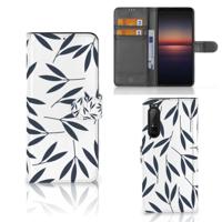 Sony Xperia 1 II Hoesje Leaves Blue - thumbnail