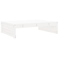 2-delige Loungeset massief grenenhout wit - thumbnail