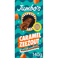 Jumbo&apos;s Melkchocolade Caramel Zeezout 140 g - thumbnail