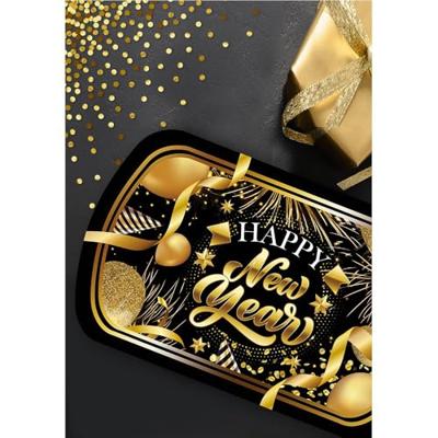 Elegante Nieuwjaar Dienblad Zwart/Goud