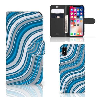 Apple iPhone X | Xs | Telefoon Hoesje | Waves Blue Apple iPhone X | Xs | Telefoon Hoesje | Waves Blue