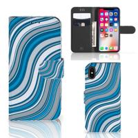 Apple iPhone X | Xs | Telefoon Hoesje | Waves Blue - thumbnail
