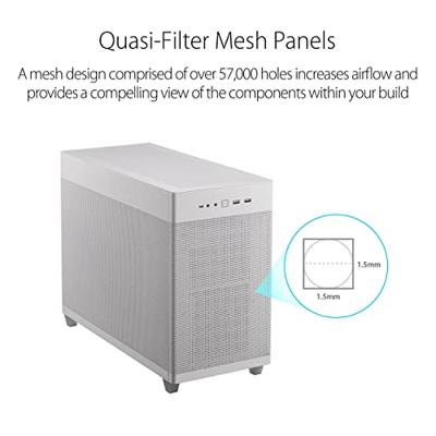 Asus Prime AP201 MicroATX Mini-tower PC-behuizing Wit