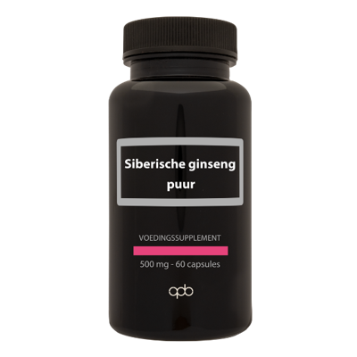 APB Holland Siberische ginseng extract puur 500mg 60 Vegetarische capsules