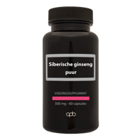 APB Holland Siberische ginseng extract puur 500mg 60 Vegetarische capsules - thumbnail