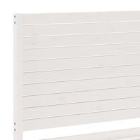 Bedframe extra lang zonder matras massief hout wit 160x210 cm - thumbnail