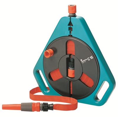 GARDENA Classic roll-fix, platte slang in cassette Slanghaspel