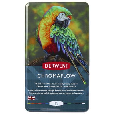 Kleurpotloden Derwent Chromaflow set à 12 kleuren | 6 stuks