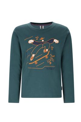 B.Nosy winter t-shirt jongens - groen - Trevor - longsleeve