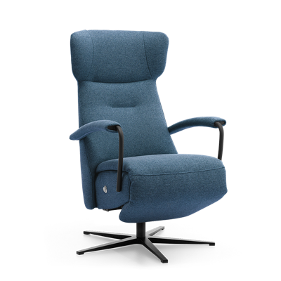 Relaxstoel C-102 Blauw Stof Relaxstoel C-102 Blauw Stof