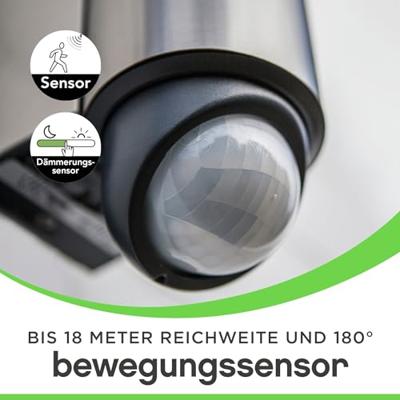 Buitenlamp voordeur met sensor Lutec &apos;Leda&apos; led lamp warm wit 3000k 35 cm - thumbnail