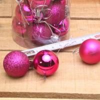 Bonbon doosjes - Chocolade doosje - Deko kerstballen pink - thumbnail