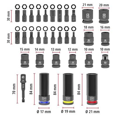 Einhell Impact 109288 Bit- en steeksleutelset 1/2