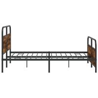 Bedframe zonder matras metaal gerookt eikenkleurig 183x213 cm - thumbnail