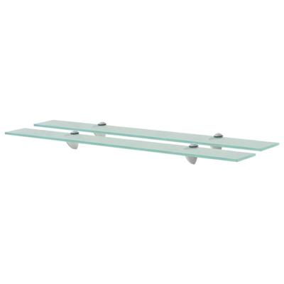 Schappen zwevend 2 st 80x20 cm 8 mm glas