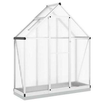 Tuinkas met basisframe 169x58x202 cm aluminium zilverkleurig