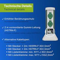 REV 0068200021 Buitenstopcontact 2-voudig Grijs, Groen - thumbnail