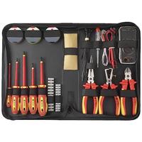 TOOLCRAFT TO-7762929 Gereedschapsset Electricien, Doe-het-zelver Incl. tas 50-delig met digitale multimeter Voltcraft VC-22 - thumbnail