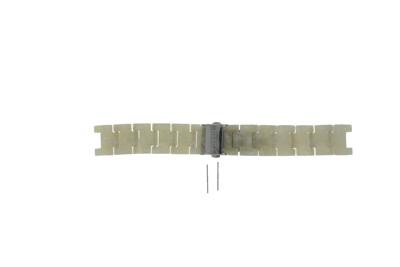 Horlogeband Fossil ES2790 Kunststof/Plastic Wit 18mm Horlogeband Fossil ES2790 Kunststof/Plastic Wit 18mm