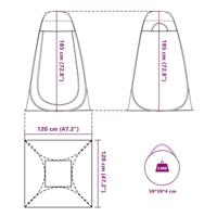 Privacytent pop-up waterdich grijs en oranje - thumbnail