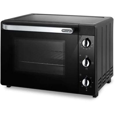Mini oven - Hetelucht - DELONGHI - EO 40112.BK - Zwart - Dubbele glazen deur - 40 L - 51,5 x 44 x 36 cm - 2000 W Mini oven - Hetelucht - DELONGHI - EO 40112.BK - Zwart - Dubbele glazen deur - 40 L - 51,5 x 44 x 36 cm - 2000 W