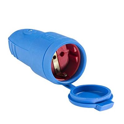 AS Schwabe 62411 Koppeling met randaarde Rubber 230 V Blauw IP44