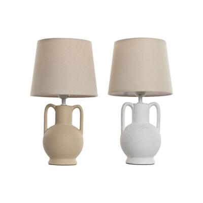 Bureaulamp Home ESPRIT Wit Beige Keramisch 50 W 220 V (2 Stuks) Bureaulamp Home ESPRIT Wit Beige Keramisch 50 W 220 V (2 Stuks)