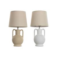 Bureaulamp Home ESPRIT Wit Beige Keramisch 50 W 220 V (2 Stuks) - thumbnail