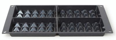 Patisse Wafelvorm 4 Vaks 29x17 cm Zwart/Siliconen