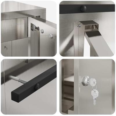 Brievenbus Zwart 30 x 23 x 55 cm Roestvrij staal Brievenbus Zwart 30 x 23 x 55 cm Roestvrij staal