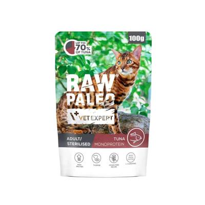 VETEXPERT Raw Paleo Adult Sterilised Tuna - nat kattenvoer - 100g VETEXPERT Raw Paleo Adult Sterilised Tuna - nat kattenvoer - 100g