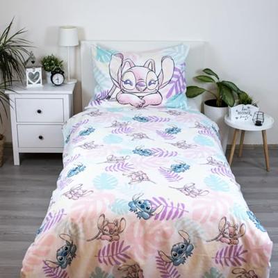 Stitch en Angel dekbedovertrek Knuffel 140 x 200 cm - 70x90cm