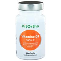 VitOrtho Vitamine D3 3000IE 60 Softgels - thumbnail
