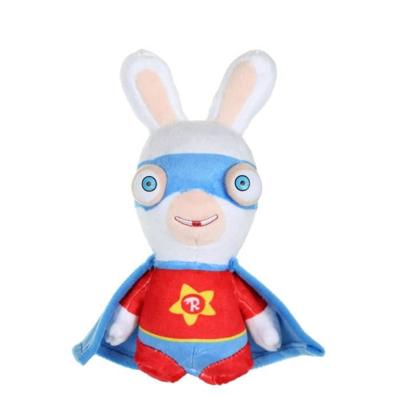 KONIJNEN CRETINS Super Hero Pluche Rood Geluid - 18 cm