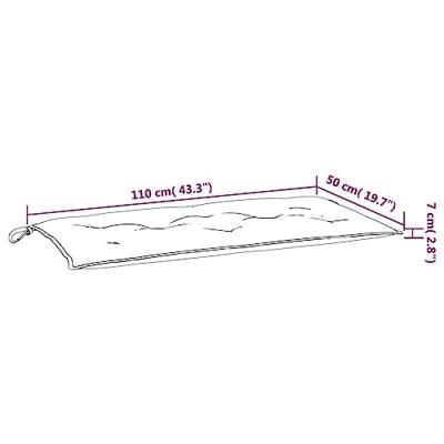 Tuinbankkussen 110x50x7 cm oxford stof zwart