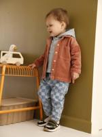 Jeans voor baby's met dambordprint stone - thumbnail