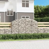 VidaXL Schanskorf gewelfd 200x30x120/140 cm gegalvaniseerd ijzer - thumbnail
