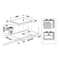 Gaskookplaat Hotpoint PNN 641 IX 60 cm - thumbnail