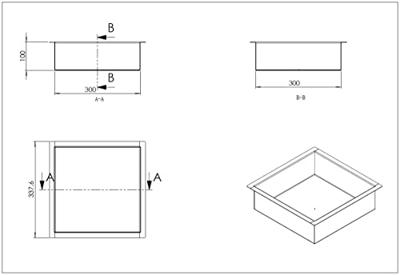 Wiesbaden Inbouwnis | Exellence | 30x30x10cm | RVS Wiesbaden Inbouwnis | Exellence | 30x30x10cm | RVS