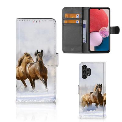 Samsung Galaxy A13 (4G) | Telefoonhoesje | Met pasjeshouder | Paarden Samsung Galaxy A13 (4G) | Telefoonhoesje | Met pasjeshouder | Paarden