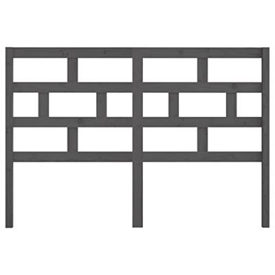Hoofdbord 156x4x100 cm massief grenenhout grijs