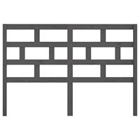 Hoofdbord 156x4x100 cm massief grenenhout grijs - thumbnail