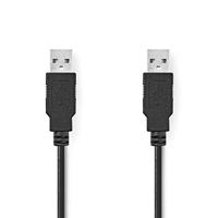 Nedis USB-Kabel | USB-A Male | USB-A Male | 480 Mbps | 2 m | 1 stuks - CCGB60000BK20 CCGB60000BK20 - thumbnail